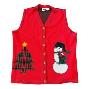Christmas Knit Sweater Vest CST Sport Size 1X